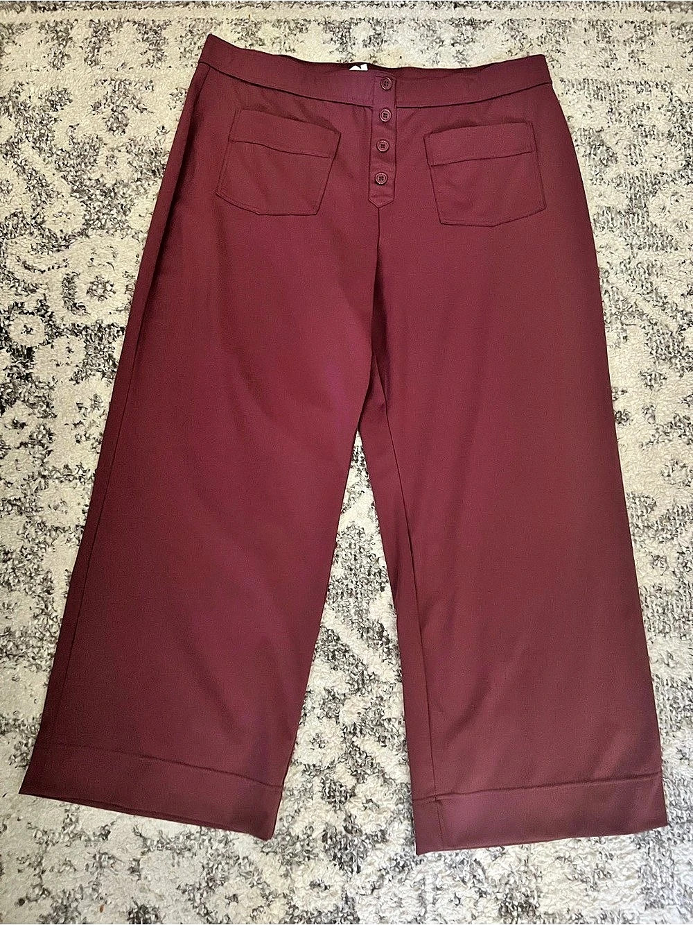 Halara Wide Leg Pants in Burgundy